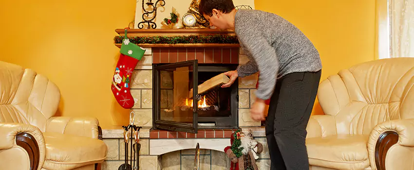 Rusted Metal Fireplace Restoration in Menomonee Falls, Wisconsin